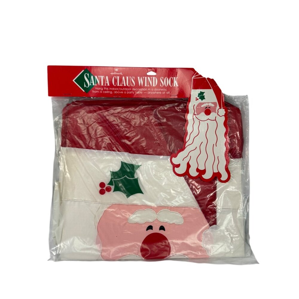 Vintage Hallmark Santa Claus Wind Sock Indoor/Outdoor Holiday Decoration